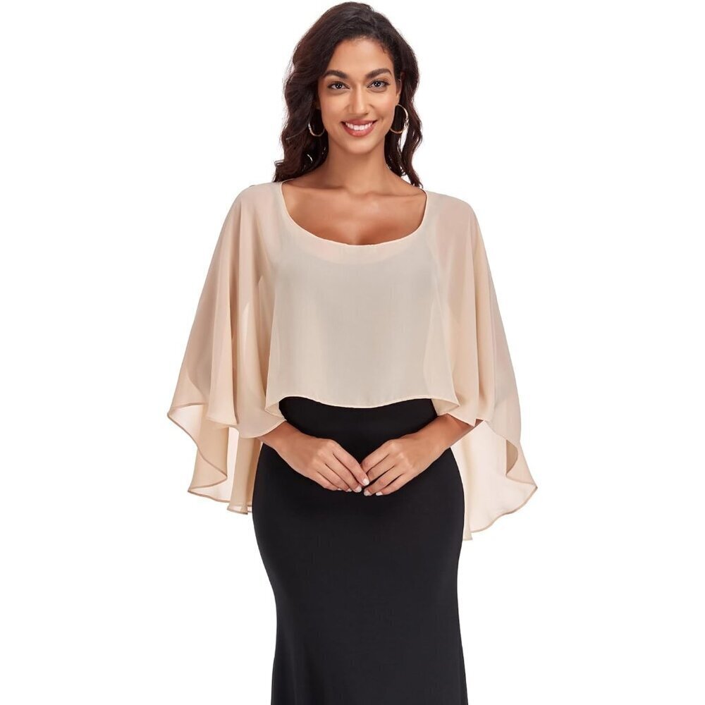 Sheer Chiffon Shawl Wraps for Women Elegant Evening Cover Up Soft Bridal